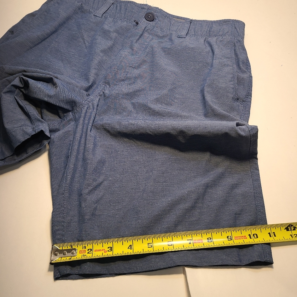 Ascend Casual Hiking Chino Shorts Size 32 Polyester Blend Blue Back Zips - Picture 7 of 9